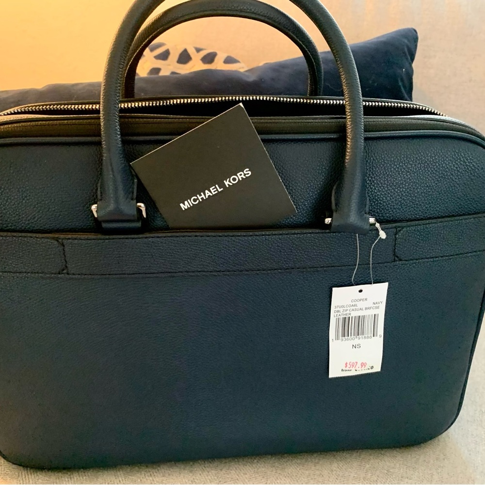 Michael Kors Navy Blue Briefcase - Picture 2 of 10